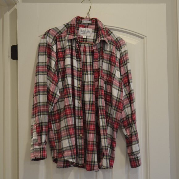 Plaid Arrow Long Sleeve Flannel Shirt - Picture 2 of 4